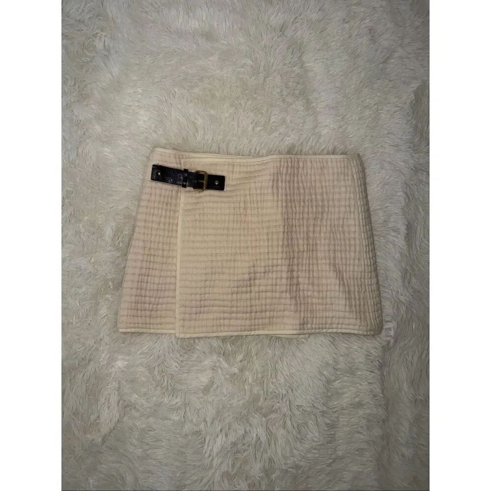Isabel Marant size 34 cream mini skirt with side buckle